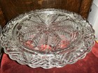 Vintage 2 Piece Cut Glass Top Footed Cake Stand/Punch Bowl — photo 4