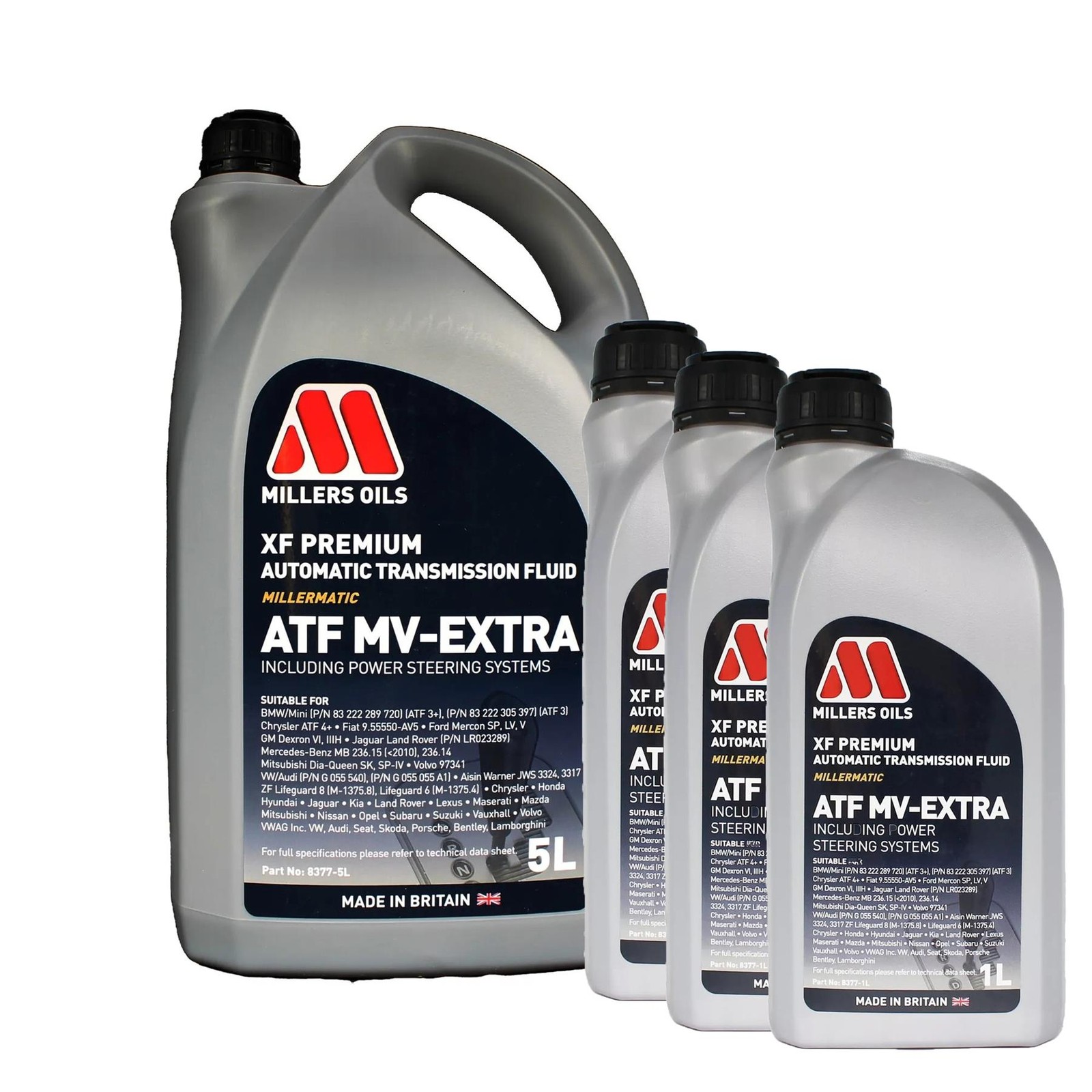 Millers Oils XF Premium ATF MV-Extra Automatic Transmission Gearbox Oil Fluid 8L
