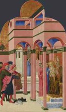 Sassetta Saint Francis Renounces His Earthly Father A4 Print