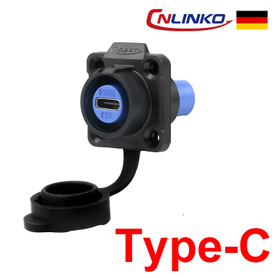 CNLINKO LP-16 M16 Typ-C USB-C Anschluss Wasserdichter Steckverbinder IP67