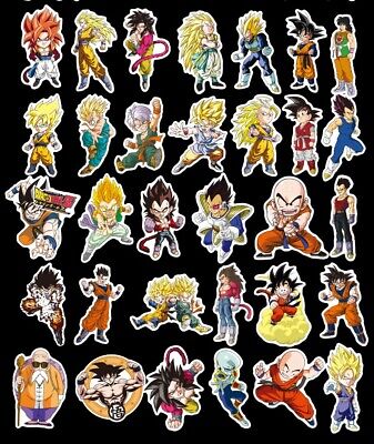 100Pc Anime Dragon Ball Z Super Saiyan Goku Vegeta Piccolo Pan Bulma  Sticker DBZ