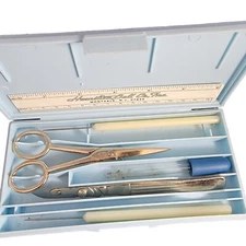 Vintage Hamilton Bell Co. Inc. Blue Science Dissection Kit Tools Biology Student