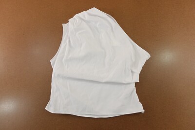 H&M Divided Womens Size Medium Slim Fit White Draped One Shoulder Top NWT