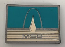 Rare Belt Buckle SEWER ST LOUIS ARCH Safe Driver Award Metropolitan June 10 1986