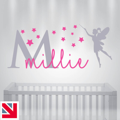 PERSONALISIERTE individuelle NAME Wandaufkleber Baby Kinder Kinderzimmer Mädchen Schlafzimmer Aufkleber
