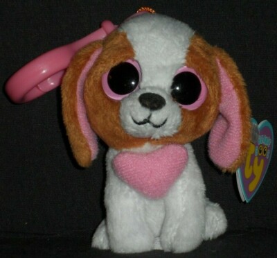 TY BEANIE BOOS COOKIE the VALENTINE DOG KEY CLIP WALGREENS EXCLUSIVE  MINT - Main Image