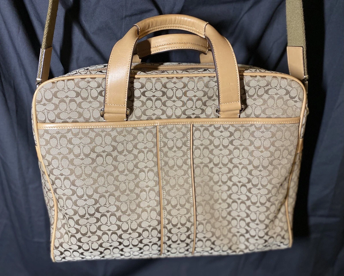 Coach signature shop laptop bag