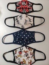 Disney Parks Store Set Of 4 Mickey  Minnie Mouse Cloth Face Masks Size Large