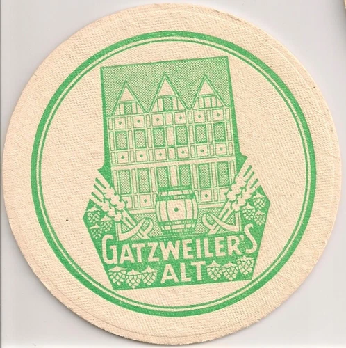 Gatzweiler's old beer mat from Düsseldorf