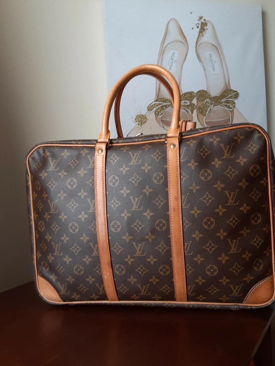 Louis Vuitton Sirius Brown Canvas Travel Bag (Pre-Owned)