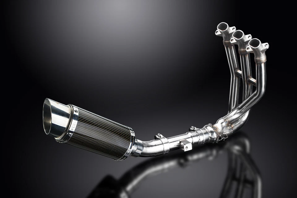 Silenciador de carbono redondo Triumph Street Triple 675 675R 13-16 escape completo 3-1 8" Foto 2 de 4