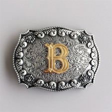 Western Initial Letter B Belt Buckle also Stock in the US