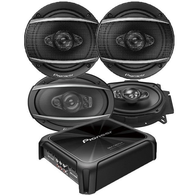 Pioneer Car Audio Packages 4Channel Amp 1200W+6.5" 320w