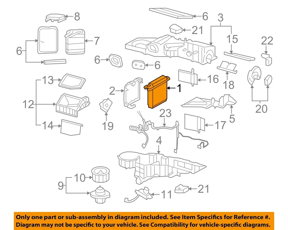 Núcleo do evaporador AC usado serve: 2010 Chevrolet Silverado 1500 picape com temperatura manual - Imagem 3 de 4