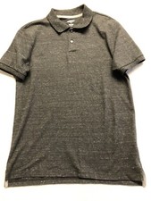 Old Navy Polo Shirt Men's Small Built in Flex Charcoal Cotton Collared