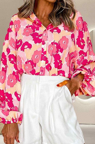 Chic long sleeve blouse with buttons - Picture 4 of 4
