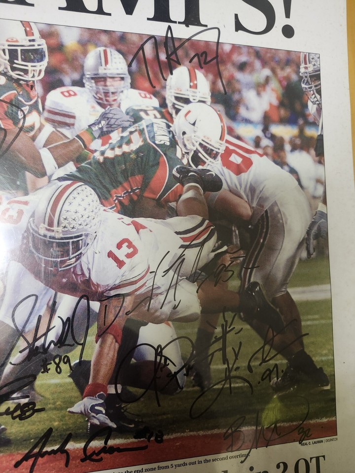 Ohio State Buckeyes Autographed National Champs Poster. Cool Piece eBay