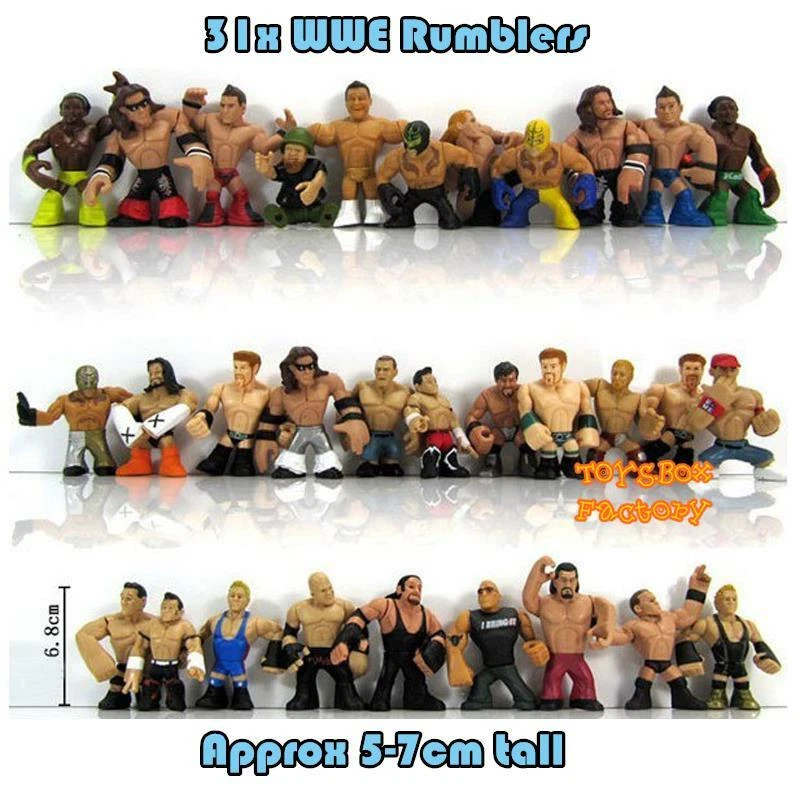 31x WWE Rumblers John Cena Kane Rock CM Punk Undertaker Action Figures AEW Toys