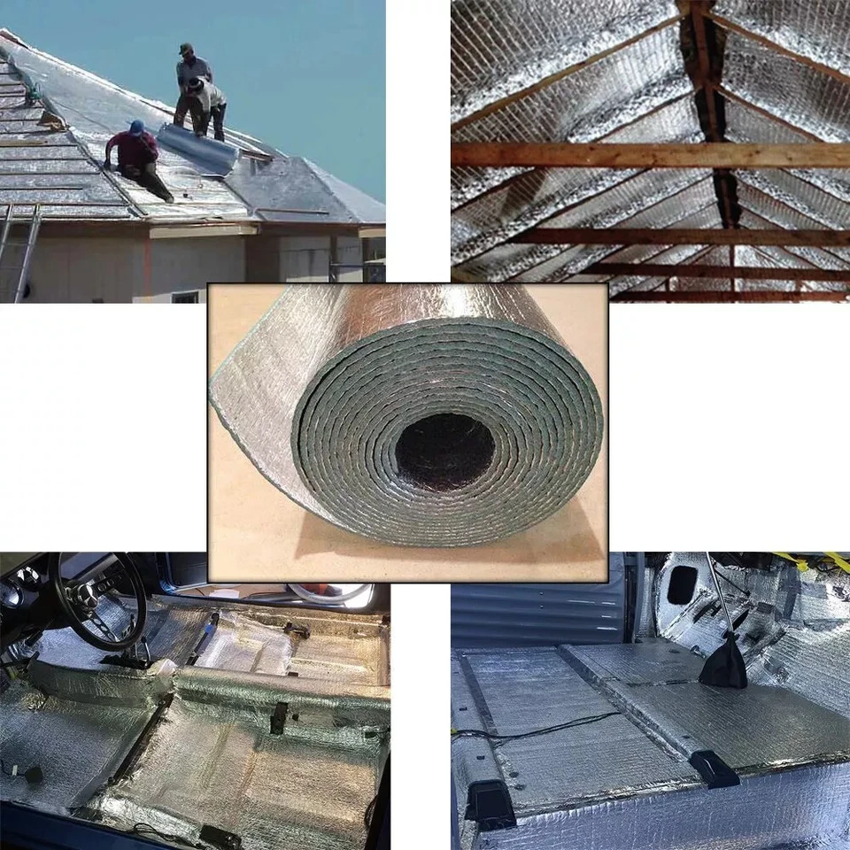 Amortiguador de sonido capó de coche motor alfombrilla de aislamiento térmico protector térmico impermeable Foto 3 de 4