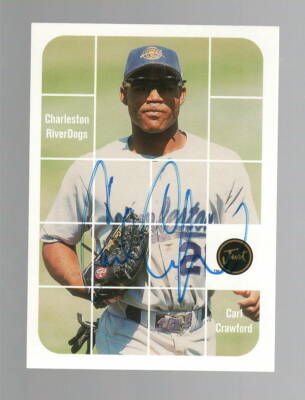 Carl Crawford AUTOGRAPH Tampa Bay Rays 2001 Just Minors AUTO Baseball LA Dodgers