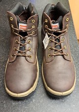 Image of Attractive Safety Boots (Mens, Steel Toe Cap, Size 9, Brown)