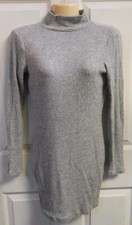 NWT Open Back Gray Dress Women's S Lightweight Soft Comfortable Long Sleeve DEAL