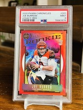 2020 Joe Burrow Red Prizm RC Chronicles Legacy Panini Refractor /99 PSA 9