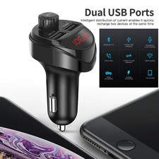 HANDSFREE KIT For Car FM MP3 USB BLUETOOTH 5.0 TABLET Smartphone Charger