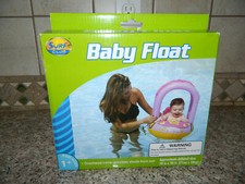 SURF CLUB Pink Yellow Baby Boat Float Sunshade POOL Ages 1 NEW