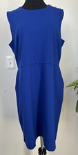 NWT Calvin Klein Women’s Blue Career Formal Shift Dress Size XL MSRP $125