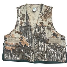 Vtg Ozark Trail Mens 2XL Hunting Vest Real Tree Camo Zip Front Fowl Bag Pouch
