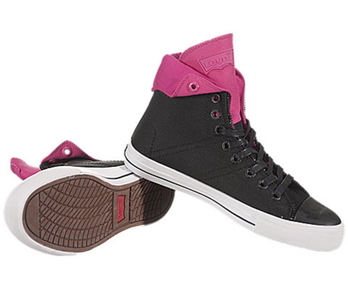 LEVIS 525258-57A ZIP EX HI NYLON Wmn's (M) Black Canvas LEVIS 525258-57A ZIP EX HI NYLON Wmn's (M) Black Canvas