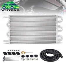Fit For 6 Row Remote Transmission Oil Cooler Manual-Auto Radiator Converter Kit