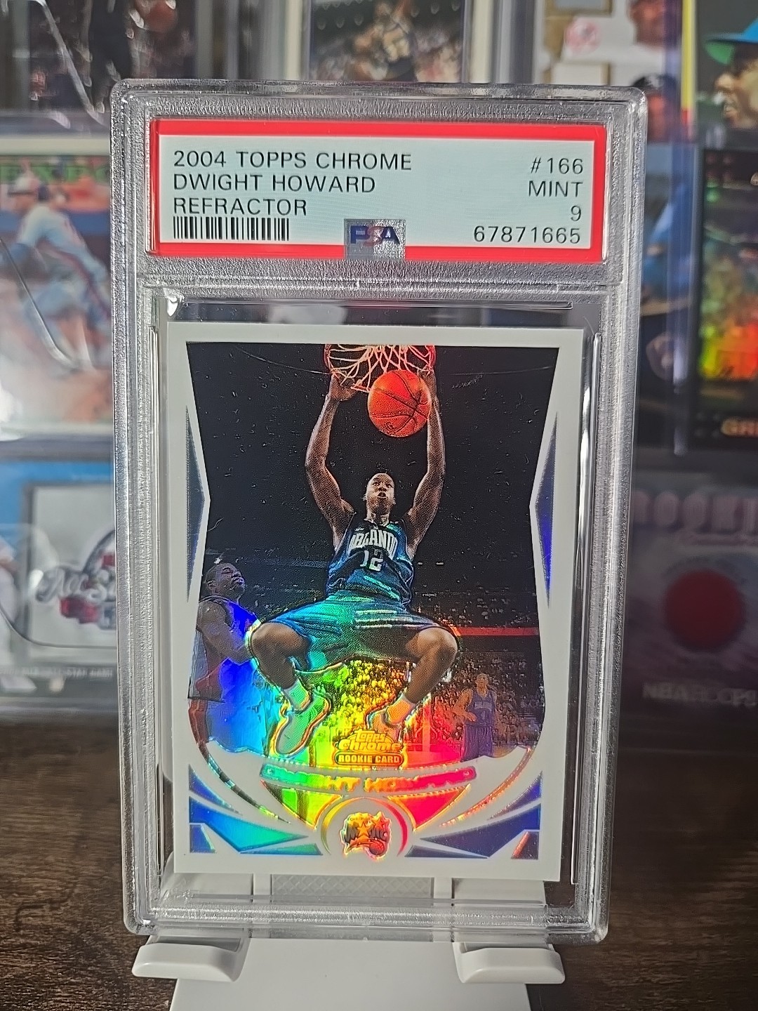 Dwight Howard Refractor Rookie 🔥 2004 Topps Chrome #166  RC PSA 9 MINT P.OB1