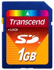 Transcend 1 GB SD Flash Memory Card TS1GSDC 