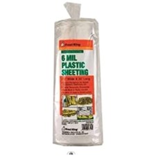 Clear Polyethylene Sheeting, 10' x 25' - 6 Mil Thickness