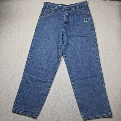 Vintage 90s Y2K BOSS Jeans Mens 36x32 Baggy Loose Fit Skater Hip
