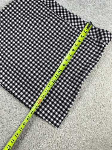 IZOD Golf Skort Women 10 Skirt Check Plaid Black White Stretch Short Tennis - Picture 9 of 11