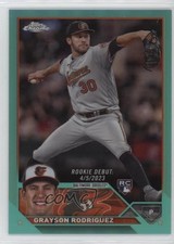 2023 Topps Chrome Update Rookie Debut Aqua Refractor /199 Grayson Rodriguez s1i