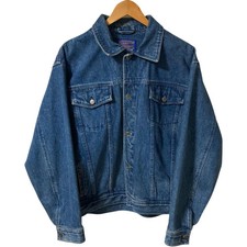 Pendleton Denim Jacket Native Pattern L 90s Vintage Wrangler Western Wear