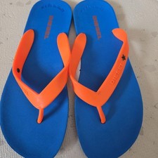 DIESEL Men's Beach Sandals Italy Blue/Orange 26.5cm Good Condition