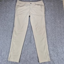 Lululemon ABC Classic Fit Pants Mens 36 Tan Khaki Warpstreme 5 Pocket