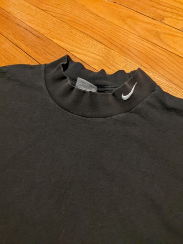 Vintage 90s Men's Nike Mini Swoosh Faded Black Shirt sz L by Nike, Size L, $15 - Photo 3
