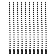 Ball Beads Chains, Black 120 Pcs Metal Dog Tag Chain Keychain 3.9 Inch