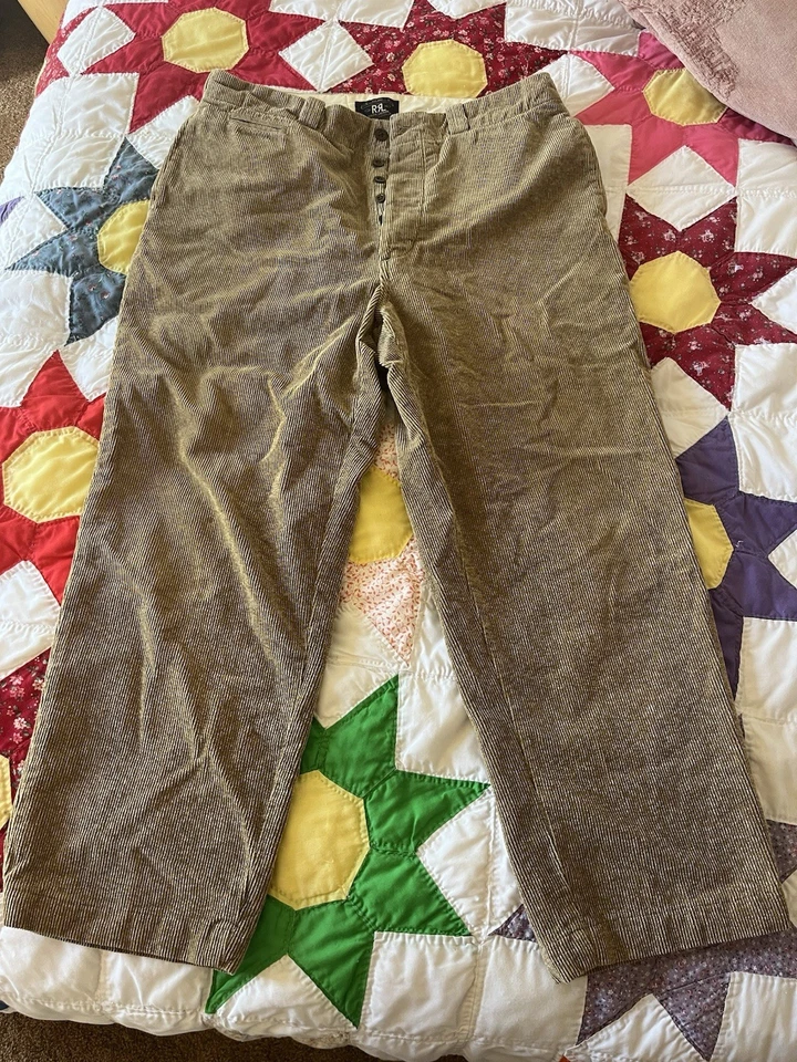 Double RL RRL Officers Coudery Men's Trousers 36/32 Made In USA - Image 2 of 4