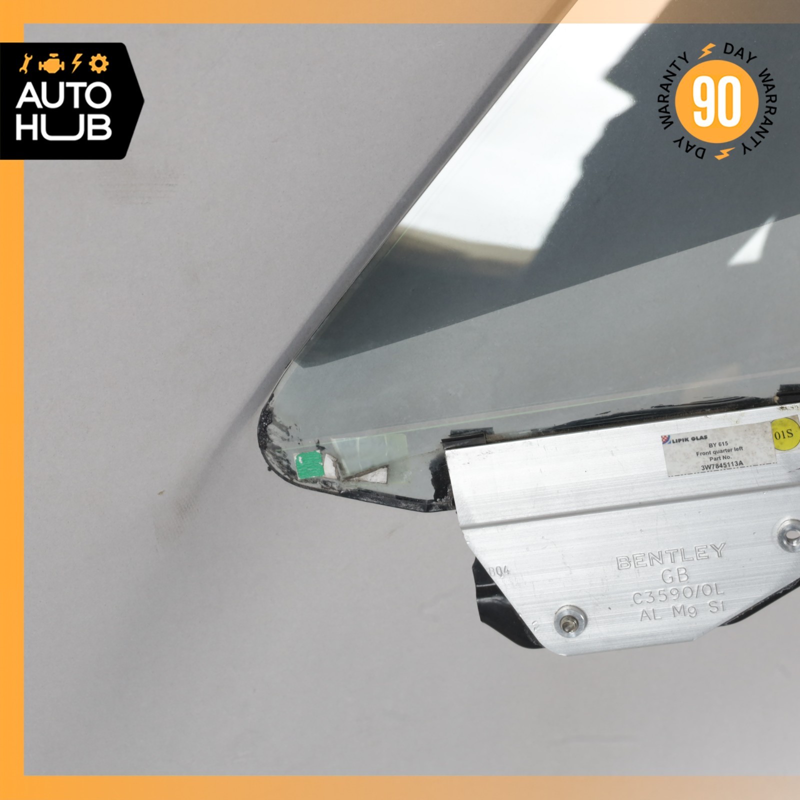 07-11 Bentley Continental GTC Front Left Side Door Vent Window Glass OEM