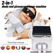 Professional 2 In 1 Diode Laser Hair Removal Machine Picosecond Tattoo Removal
