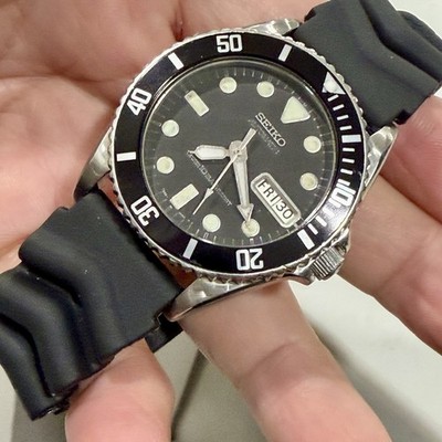 SEIKO 7S26-0050 10Bar DayDate Stainless Steel Automatic Men s 40mm Diver Watch