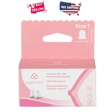 Nipple Corrector for Flat Shy Inverted Nipples Size 1 Silicone 2 Pack Breastf...