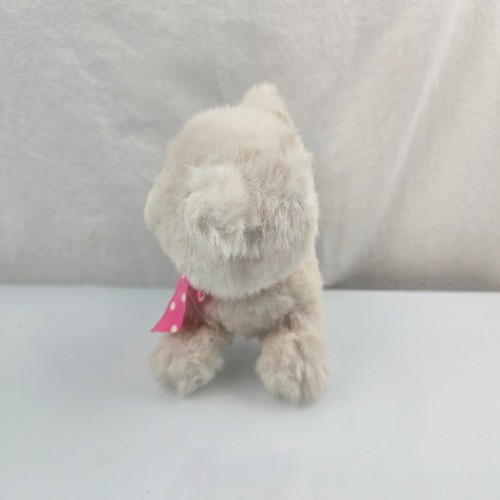 Applause White/Cream Kitten Cat Plush Stuffed Animal Pink Dot Ribbon Pickles - Picture 2 of 6